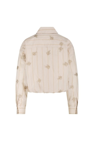 Nukus Nukus lara blouse embroidery nkf02055 Blouse 9 sand