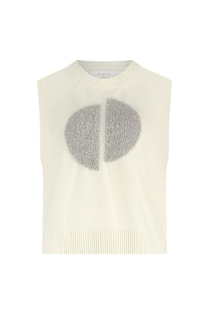 Nukus Nukus intarsia spencer nkf07000 Gilets 17 off white