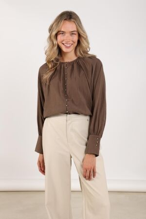 Nukus Nukus sterre blouse nkf02014 Blouse 65 fango