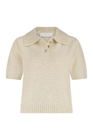Nukus Nukus sandra pullover nkf01025 Trui korte mouw 9 sand