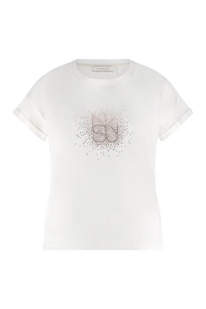 Nukus Nukus vilamoura shirt nk strass nkf04008 Blouse 17 off white 17 off white