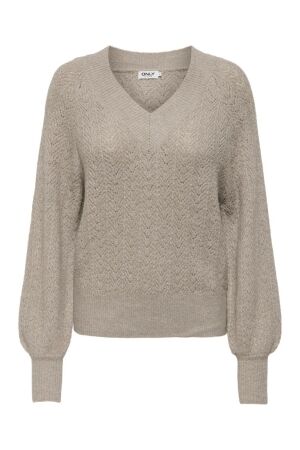 Only Only onllucilla ls glitter v-neck knt Trui 4780072 string dtm glitter