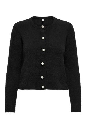Only Only onlpetra ls pearl o-neck cardi cc knt Vest 4853111 black pearl button