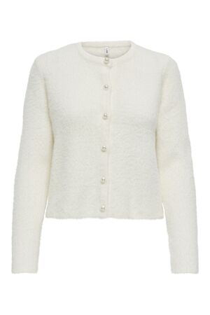 Only Only onlpetra ls pearl o-neck cardi cc knt Vest 4777151 cloud dancer pearl button