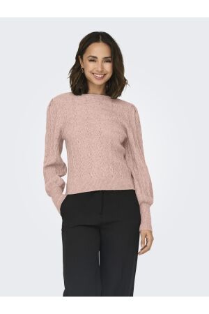 Only Only onlkatia ls struc puff oneck cc knt Trui 4853752 rose smoke w. melange