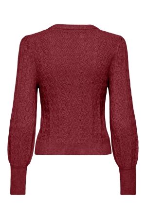 Only Only onlkatia ls struc puff oneck cc knt Trui 4877725 cabernet w. melange