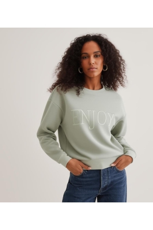 Only Only onlpam l/s o-neck box cc swt Sweater 4852791 desert sage w. enjoy