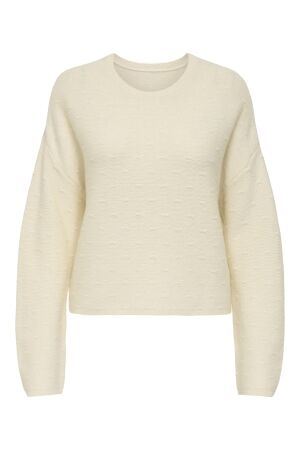 Only Only onlkatia ls structure o-neck cc knt Trui 4852069 whitecap gray melange