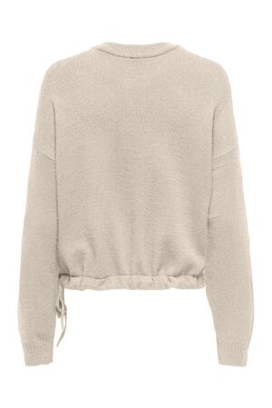 Only Only onlkatia ls text o-neck cc knt Trui whitecap gray string embroidery