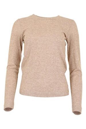 Maicazz Maicazz pubra - top fa25.60.329 T-shirt Lange mouw sand - gold