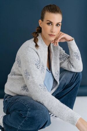 Maicazz Maicazz perel - vest fa25.65.207 Vest grey melee- flower
