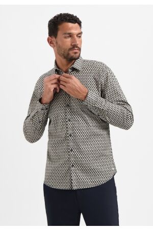 No- Excess No- Excess shirt stretch allover printed 29450890 Overhemd 020 black
