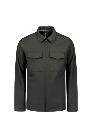 No- Excess No- Excess overshirt full zipper stretch sedoc 29510804 Overshirt 124 dark steel