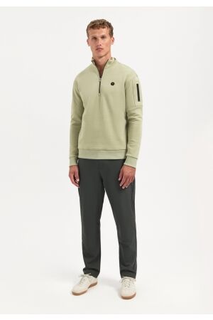 No- Excess No- Excess sweater half zip brushed 29130851 Trui 197 light moss