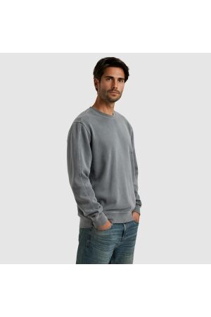 Cast Iron Cast Iron relaxed fit sweat peached overdye csw2508440 Trui 9096 stormy weather