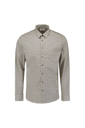 No- Excess No- Excess shirt stretch allover printed 29430922 Overhemd 010 white
