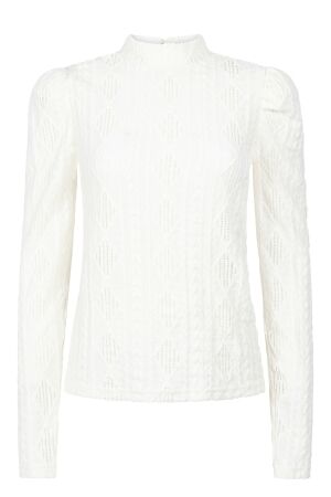 Aaiko Aaiko ivona argyle pes 133 T-shirt Lange mouw 114300 les blancs