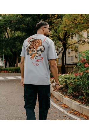 AB Lifestyle AB Lifestyle ink tee (tiger) ab.ss25047 Print T-shirts ultimate grey