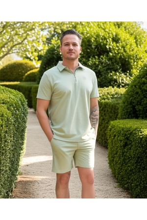AB Lifestyle AB Lifestyle prestige polo v2 ab.ss25033 Poloshirts desert sage