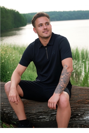 AB Lifestyle AB Lifestyle prestige polo v2 ab.ss25033 Poloshirts jet black