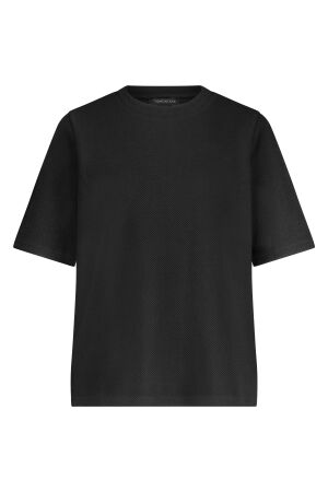 Tramontana Tramontana structured short-sleeve top e01-17-401 T-shirt Korte mouw 009000 black