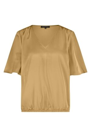 Tramontana Tramontana hammered satin top c16-17-401 T-shirt Korte mouw 002800 camel
