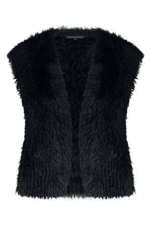 Tramontana Tramontana hairy yarn vest o05-17-701 Vest 009000 black