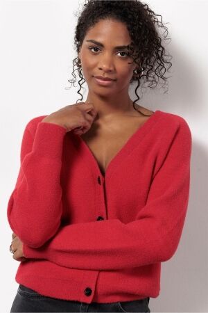 Studio Anneloes Studio Anneloes haya mink cardigan 12492 Vest 3200 dark red