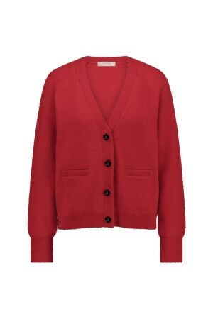 Studio Anneloes Studio Anneloes haya mink cardigan 12492 Vest 3200 dark red