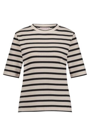 Studio Anneloes Studio Anneloes annika rib tshirt 12502 T-shirt Korte mouw 1190 off white/black