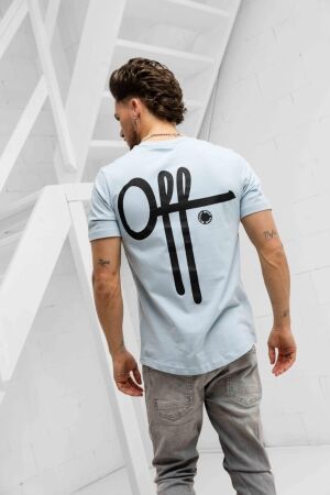 Off the Pitch Off the Pitch fullstop slim fit tee otp251024 Print T-shirts 608 light blue