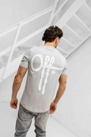 Off the Pitch Off the Pitch fullstop slim fit tee otp251024 Print T-shirts 901 light grey