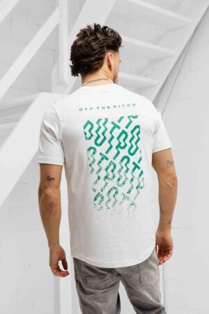 Off the Pitch Off the Pitch backburn faded slim fit tee otp251056 Print T-shirts 100 white