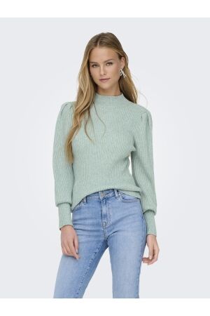 Only Only onlkatia l/s highneck pullover knt noos 15232494 Trui gray mist melange