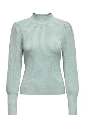 Only Only onlkatia l/s highneck pullover knt noos 15232494 Trui gray mist melange