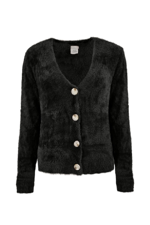 FOS Amsterdam FOS Amsterdam vest - fiore uni Vest 001 zwart
