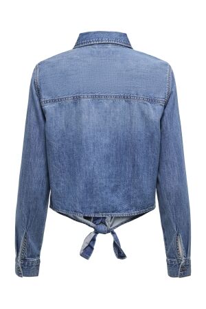 Only Only onlsevigny lecey ls knot dnm shirt akm Blouse medium blue denim