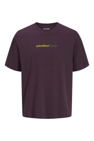 Jack & Jones Jack & Jones jjrody tee ss crew neck Print T-shirts plum perfect