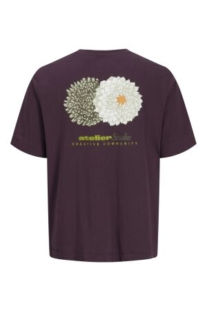 Jack & Jones Jack & Jones jjrody tee ss crew neck Print T-shirts plum perfect