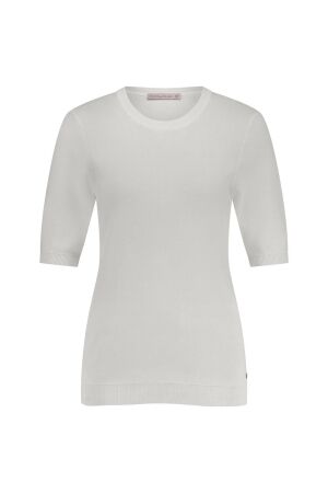 Studio Anneloes Studio Anneloes lana ssl solid pullover 91530 Trui korte mouw 1100 off white