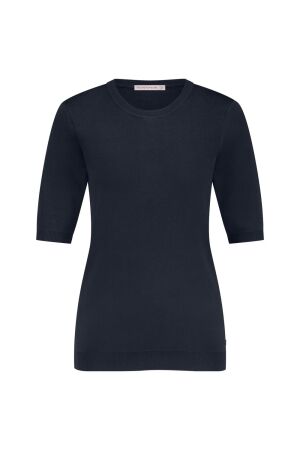 Studio Anneloes Studio Anneloes lana ssl solid pullover 91530 Trui korte mouw 6900 dark blue