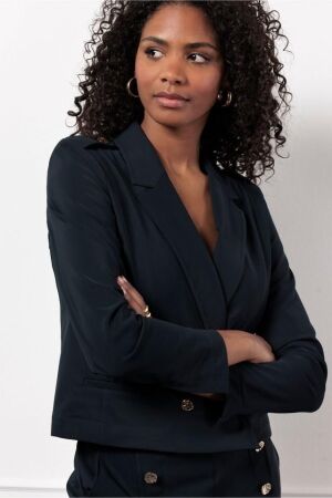 Studio Anneloes Studio Anneloes bing bonded blazer 12511 Blazers 6900 dark blue