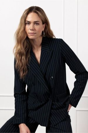 Studio Anneloes Studio Anneloes avalon pinstripe blazer 12520 Blazers 6911 dark blue/off white