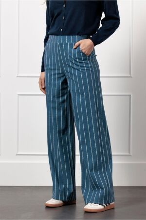 Studio Anneloes Studio Anneloes lexie pinstripe trousers 12526 Broek 6211 denim blue/off white