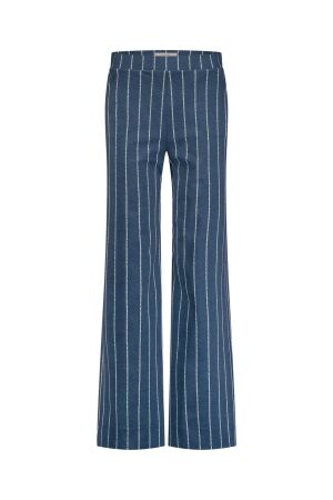 Studio Anneloes Studio Anneloes lexie pinstripe trousers 12526 Broek 6211 denim blue/off white