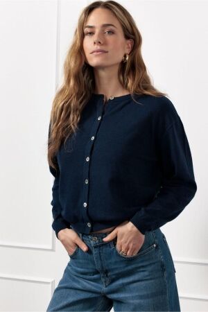 Studio Anneloes Studio Anneloes bibi cashmere cardigan 12585 Vest 6900 dark blue
