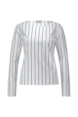 Studio Anneloes Studio Anneloes joana pinstripe shirt 12529 T-shirt Lange mouw 1164 off white/jeans