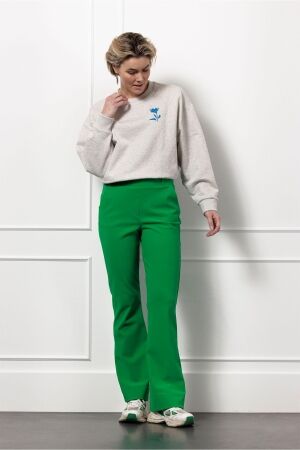 Studio Anneloes Studio Anneloes flair bonded trousers 12537 Flared 7900 clover green