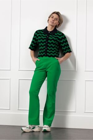 Studio Anneloes Studio Anneloes jacy ajour pullover 12576 Trui 6979 dark blue/meadow green