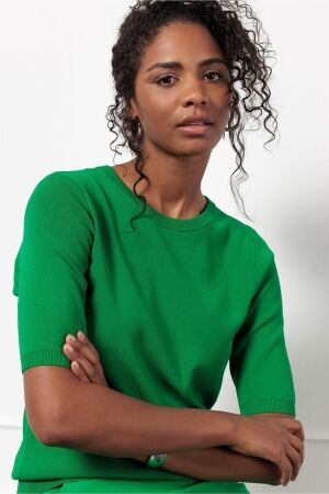Studio Anneloes Studio Anneloes lana ssl sleeve 12584 Trui korte mouw 7900 clover green
